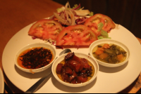 Salad With Dips For Tenderloin At Casa Del Mar Restaurant
 - Costa Rica