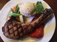 pork chop and mashed potatoes
 - Costa Rica