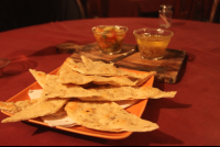 focaccia and garlic.veggie dipping 
 - Costa Rica