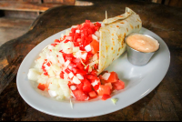 fish salad wrap gringo curts restaurant 
 - Costa Rica