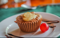 chocolate peanut butter cupcake closeup 
 - Costa Rica