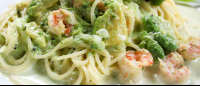 shrimp avocado and bechamel pasta
 - Costa Rica