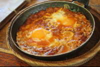 shakshuka feast eggs olam restaurant santa teresa 
 - Costa Rica