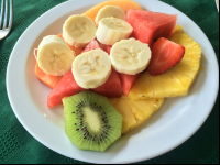 fruit plate breakfast leyenda restaurant 
 - Costa Rica