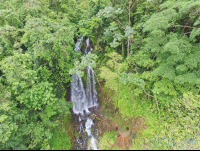 Las Gemelas Waterfalls View From Blue River Zipline Cable Rincon De La Vieja
 - Costa Rica