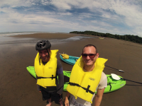 whale tail kayak tour looking cool 
 - Costa Rica