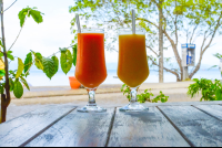 Fruit Cocktails Il Giardino Restaurant Puerto Jimenez
 - Costa Rica