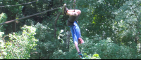 Man Going Up Side Down On Zipline
 - Costa Rica