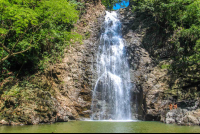 Montezuma Waterfall Front View In Wet Season
 - Costa Rica