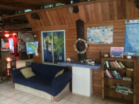 bookshelf and couches commonroom
 - Costa Rica